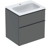 Geberit iCon - Mobiletto con lavabo, 60x48x63 cm, 2 cassetti, lava 502.335.JK.1