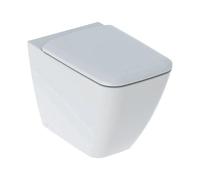 GEBERIT - ICON SQUARE VASO A PAVIMENTO RIMFREE BTW FILO PARETE A CACCIATA CON SEDILE WC SOFT-CLOSE BIANCO 500.825.00.1