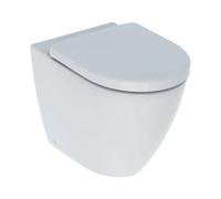 GEBERIT - ICON VASO A PAVIMENTO RIMFREE BTW FILO PARETE A CACCIATA CON FISSAGGIO NASCOSTO E SEDILE WC STANDARD BIANCO 500.828.00.1