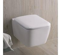 Rondella per WC a parete Geberit iCon Square, 201950, senza bordo a filo, forma chiusa, colorazione: Bianco