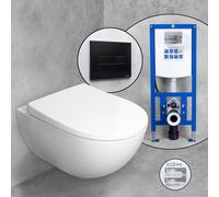 Geberit iCon WC sospeso & Tellkamp sedile WC con elemento incasso neeos,, 501661008+16601BM#SET, iCon bianco [WC > WC con Elementi Incasso]