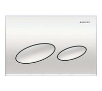 Geberit Kappa20 Plaque de déclenchement pour rinçage à 2 quantités, déclenchement depuis dessus/devant pour UP200, 115.228.46.1, 115.228.46.1, Colorazione: Cromo Opaco