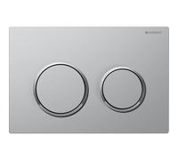 Geberit Kappa21 plaques de déclenchement pour rinçage à 2 quantités, déclenchement depuis dessus/devant, 115.240.KN.1, 115.240.KN.1, Colorazione: cromato opaco / cromato lucido / cromato lucido