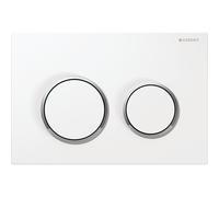Geberit Kappa21 plaques de déclenchement pour rinçage à 2 quantités, déclenchement depuis dessus/devant, 115.240.KJ.1, 115.240.KJ.1, Colorazione: Bianco Cromato ad alta brillantezza e cromato