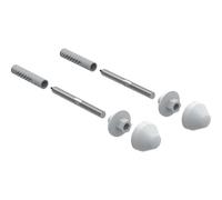 Geberit Kit de fixation pour urinoir avec capuchons en plastique blanc, 521015000, 521015000
