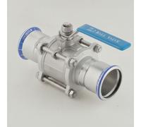 Geberit Mapress Valvola a sfera in acciaio inox con leva di comando, flangiata,