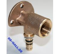 Geberit Mepla - Attacco per rubinetto, 52 mm, in ghisa rossa, 16 mm - 1/2"