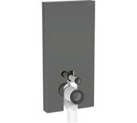Modulo sanitario Geberit Monolith per WC a colonna, 101 cm, attacco acqua laterale, con tubo di collegamento a P, Colorazione: Vetro lava / alluminio cromo nero - 131.003.JK.5