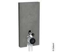 Modulo sanitario Geberit Monolith per WC a colonna, 101 cm, attacco acqua laterale, con tubo di collegamento a P, Colorazione: Gres effetto ardesia / Alluminio cromo nero - 131.003.00.5