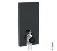Modulo sanitario Geberit Monolith per WC a colonna, 101 cm, attacco acqua laterale, con tubo di collegamento a P, Colorazione: Vetro lava / alluminio cromo nero - 131.003.JK.5