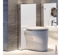 Geberit Monolith modulo sanitario, per WC a pavimento, 131003SI5, Monolith bianco/alluminio spazzolato [Elementi ad Incasso > per WC e Bidet]