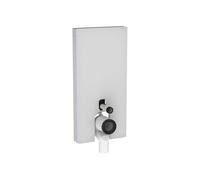 Geberit Monolith modulo sanitario per WC a pavimento, 131003TD5, Monolith bianco satinato/alluminio spazzolato [Elementi ad Incasso > Elementi Incasso per WC]