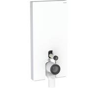 Modulo sanitario Geberit Monolith PLUS per WC a colonna, 101 cm, attacco acqua laterale, con tubo di collegamento a P, Colorazione: Vetro bianco / alluminio - 131.203.SI.7
