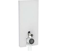 Geberit Monolith Plus modulo sanitario per WC a pavimento, 131233TD7, Monolith Plus bianco satinato/alluminio spazzolato [Elementi ad Incasso > Elementi Incasso per WC]