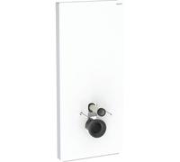 Geberit Monolith PLUS module sanitaire pour WC suspendu, 114cm, entrée deau derrière au centre, avec tubulure de raccordement, 131.231.SI.5, 131.231.SI.5, Colorazione: Vetro bianco / alluminio