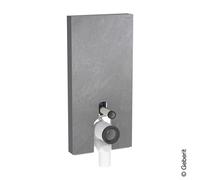 Geberit Monolith Plus modulo sanitario per WC a pavimento, 131203007, Monolith Plus ardesia opaco/nero cromato spazzolato [Elementi ad Incasso > Elementi Incasso per WC]