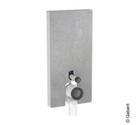 Geberit Monolith Plus modulo sanitario per WC a pavimento, 131203JV7, Monolith Plus calcestruzzo opaco/alluminio spazzolato [Elementi ad Incasso > Elementi Incasso per WC]