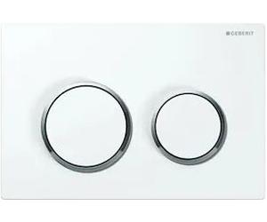 Geberit Omega20 115.085.Kj.1 Placca Comando 2 Tasti Bianco/cromato Codice Prod: 115.085.Kj.1