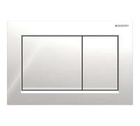 Piastra di azionamento Geberit Omega30, per il lavaggio a 2 volumi, colorazione: cromato lucido / cromato opaco / cromato opaco / cromato lucido / cromato lucido