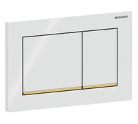 Plaque de fixation Geberit Omega30, pour rinçage à 2 quantités, 115.080.KK.1, 115.080.KK.1, Colorazione: bianco