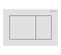Piastra di azionamento Geberit Omega30, per sistema a 2 risciacqui, Colorazione: laccato opaco bianco, rivestimento facile da pulire / bianco - 115.080.01.1