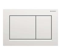 Piastra di azionamento Geberit Omega30, per sistema a 2 risciacqui, Colorazione: laccato cromo opaco, rivestito facile da pulire / cromato lucido - 115.080.JQ.1