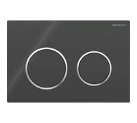 Geberit Omega20 - Pulsante di azionamento OMEGA20, nero/cromo lucido 115.085.KM.1