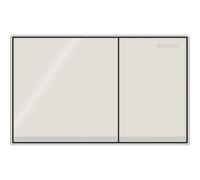 Piastra di azionamento Geberit Omega60, per doppio incasso, montaggio ad incasso, Colorazione: grigio sabbia, a specchio / cromato lucido - 115.081.JL.1