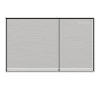 Piastra di azionamento Geberit Omega60, per doppio incasso, montaggio ad incasso, colorazione: Cromo spazzolato