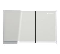 Piastra di azionamento Geberit Omega60, per doppio incasso, montaggio ad incasso, Colorazione: grigio sabbia, a specchio / cromato lucido - 115.081.JL.1