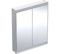 Geberit ONE armadio a specchio con ComfortLight, 2 porte, montaggio nascosto, 75x90x15cm, 505.802.00., Colorazione: Alluminio anodizzato - 505.802.00.1