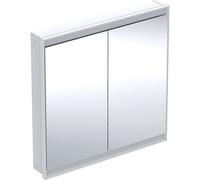 Armadio a specchio Geberit ONE con ComfortLight, 2 ante, montaggio nascosto, 90x90x15cm, 505.803.00., Colorazione: bianco / alluminio verniciato a polvere - 505.803.00.2