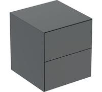 Armadietto laterale Geberit ONE con due cassetti, 45x49,2x47cm, 505.077.00, Colorazione: laccato lava opaco - 505.077.00.3
