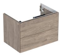 Mobiletto Geberit ONE, 2 cassetti, 74x50,4x47cm, 505.262.00., Colorazione: Struttura in legno noce noce hickory / melaminico - 505.262.00.6