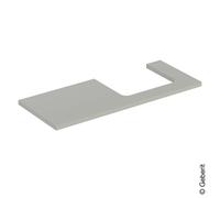 Piastra per lavabo Geberit ONE, taglio a destra, 120x3x47 cm, 505.325.00., Colorazione: greige laccato opaco - CM
