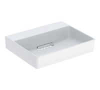 Lavabo da appoggio Geberit ONE, scarico orizzontale, bianco, 50x15,4x42,5cm, 505.05, Versione: senza foro per rubinetto - 505.023.00.1