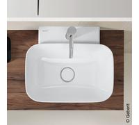 Geberit ONE Lavabo da appoggio a forma di bacinella, scarico verticale, 50x14x40cm, 505.04, Versione: Centro del foro del rubinetto - 505.041.01.6