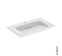 Geberit ONE mobili scarico lavabo orizzontale, 75x13x47,5cm, 505.00, Versione: Centro del foro del rubinetto - 505.004.00.1