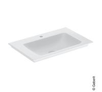 Geberit One lavabo 74x48 cm rettangolare da mobile bianco lucida 505.010.01.2