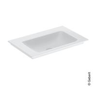 Geberit ONE mobili scarico lavabo verticale, 75x14x48cm, 505.01, Versione: senza foro per rubinetto - 505.011.01.2