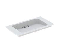 Geberit Lavabo per mobili One 500391, senza foro per rubinetto, con sfioratore, 750x400 mm, Colorazione: Bianco lucido - 500.391.01.3