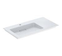 Geberit ONE mobili lavabo uscita orizzontale, spazio per ripiani a destra, 90x13,1x47,5cm, 505,00, Versione: Foro di rubinetto a sinistra - 505.007.00.1