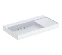 Geberit ONE lavabo sortie horizontale, surface de rangement à droite, 90x14,2x48cm, 505.042.00.1, 505.042.00.1, Versione: senza foro per rubinetto