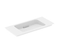 Geberit Lavabo per mobili One 500395, senza foro per rubinetto, con sfioratore, 900x400 mm, Colorazione: Bianco lucido - 500.395.01.3