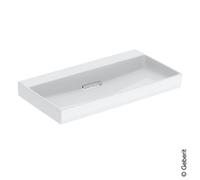 Geberit ONE scarico lavabo orizzontale, 90x14,2x48cm, 505.03, Versione: senza foro per rubinetto - 505.037.00.1