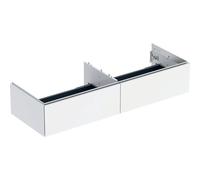 Mobiletto Geberit ONE per lavabo da appoggio, 2 cassetti, 133,2x26,6x47cm, 505.076.00., Colorazione: laccato bianco lucido - 505.076.00.1