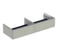 Mobiletto Geberit ONE per lavabo da appoggio, 2 cassetti, 133,2x26,6x47cm, 505.076.00., Colorazione: greige laccato opaco - 505.076.00.7