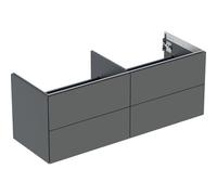 Mobiletto Geberit ONE per lavabo da appoggio, 4 cassetti, 133,2x50,4x47cm, 505.266.00., Colorazione: laccato lava opaco - 505.266.00.3