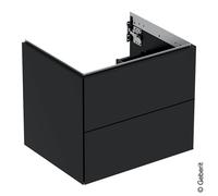Mobile Per Lavabo Da Incasso Geberit One ONE 2 cassetti 592mm Nero Opaco