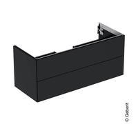 Geberit ONE armoire sous lavabo, 2 tiroirs, 118,4x50,4x47cm, 505265008, 505265008, Colorazione: nero opaco - CM